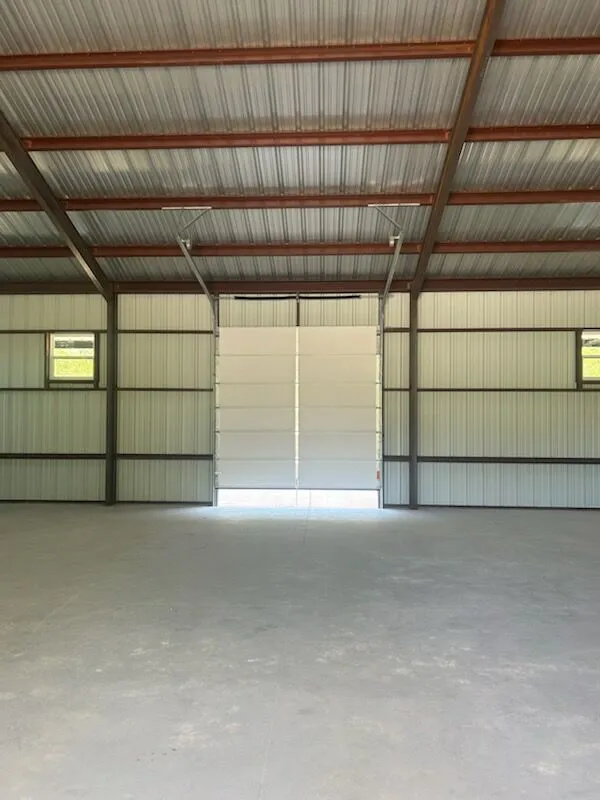 40x75 Metal Workshop with Custom Porch in Medina, TX. 40x75 Metal Workshop with Custom Porch in Medina, TX.