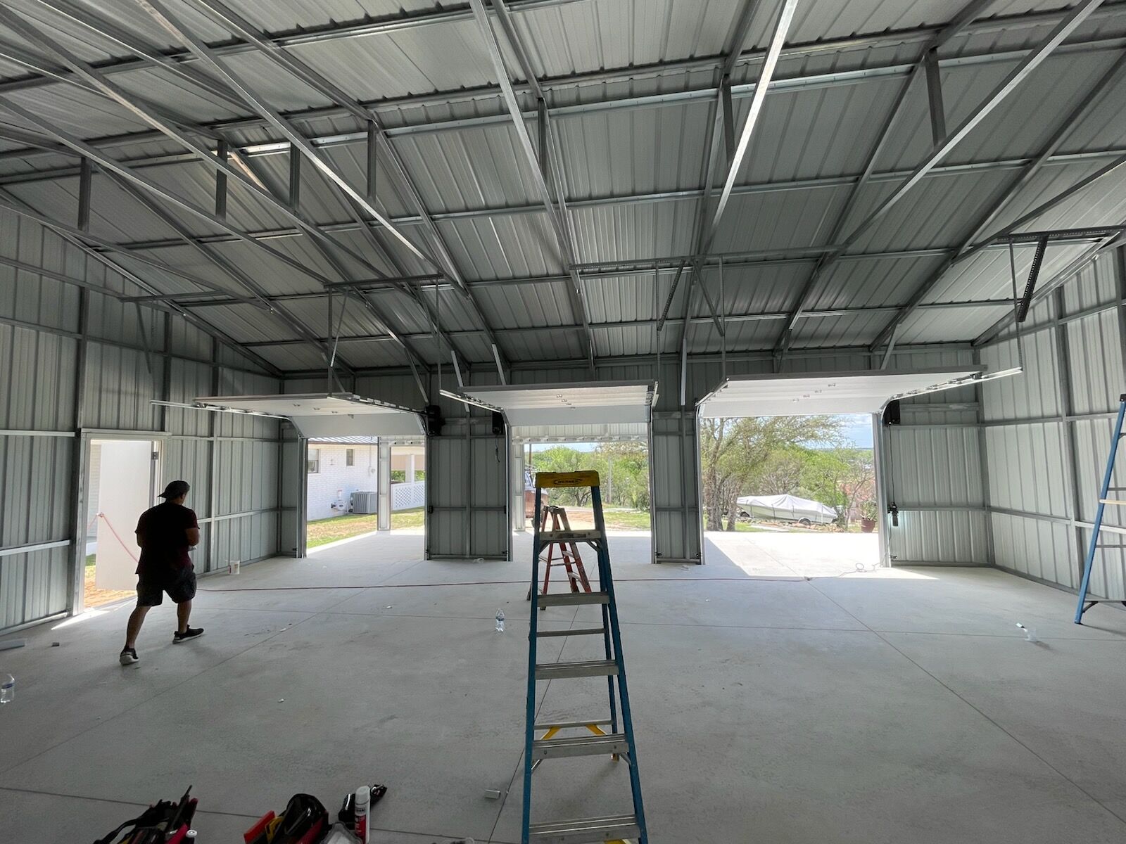 30x40 Metal Storage with Side Lean-to in Buchanan Dam, TX. 30x40 Metal Storage with Side Lean-to in Buchanan Dam, TX.