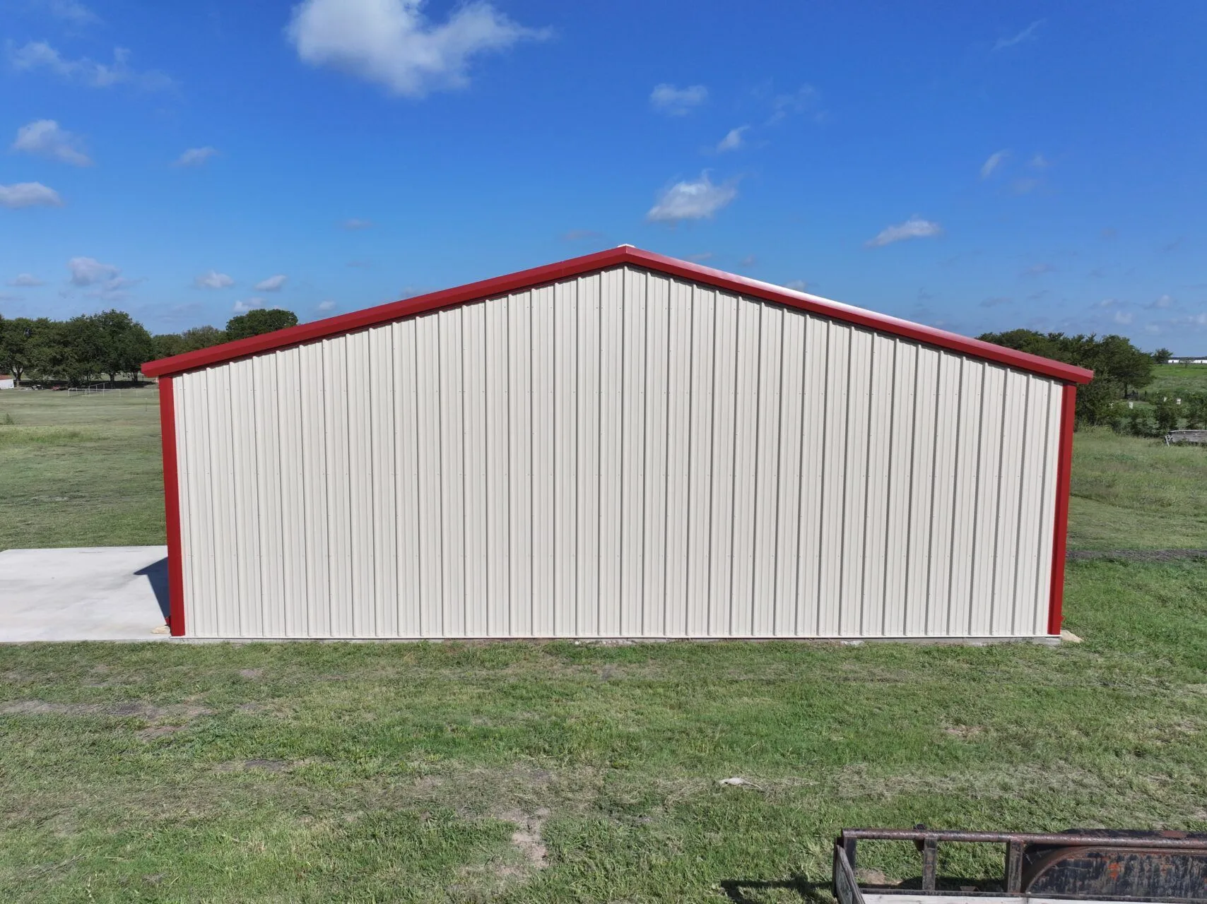 40x50 Red Iron Steel Building with Wraparound Porch in Kaufman, TX. 40x50 Red Iron Steel Building with Wraparound Porch in Kaufman, TX.