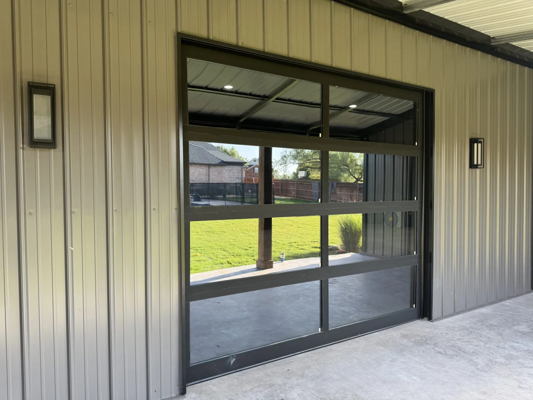 30x65 Steel Storage with Cedar Wrapped Posts in Abilene, TX. 30x65 Steel Storage with Cedar Wrapped Posts in Abilene, TX.