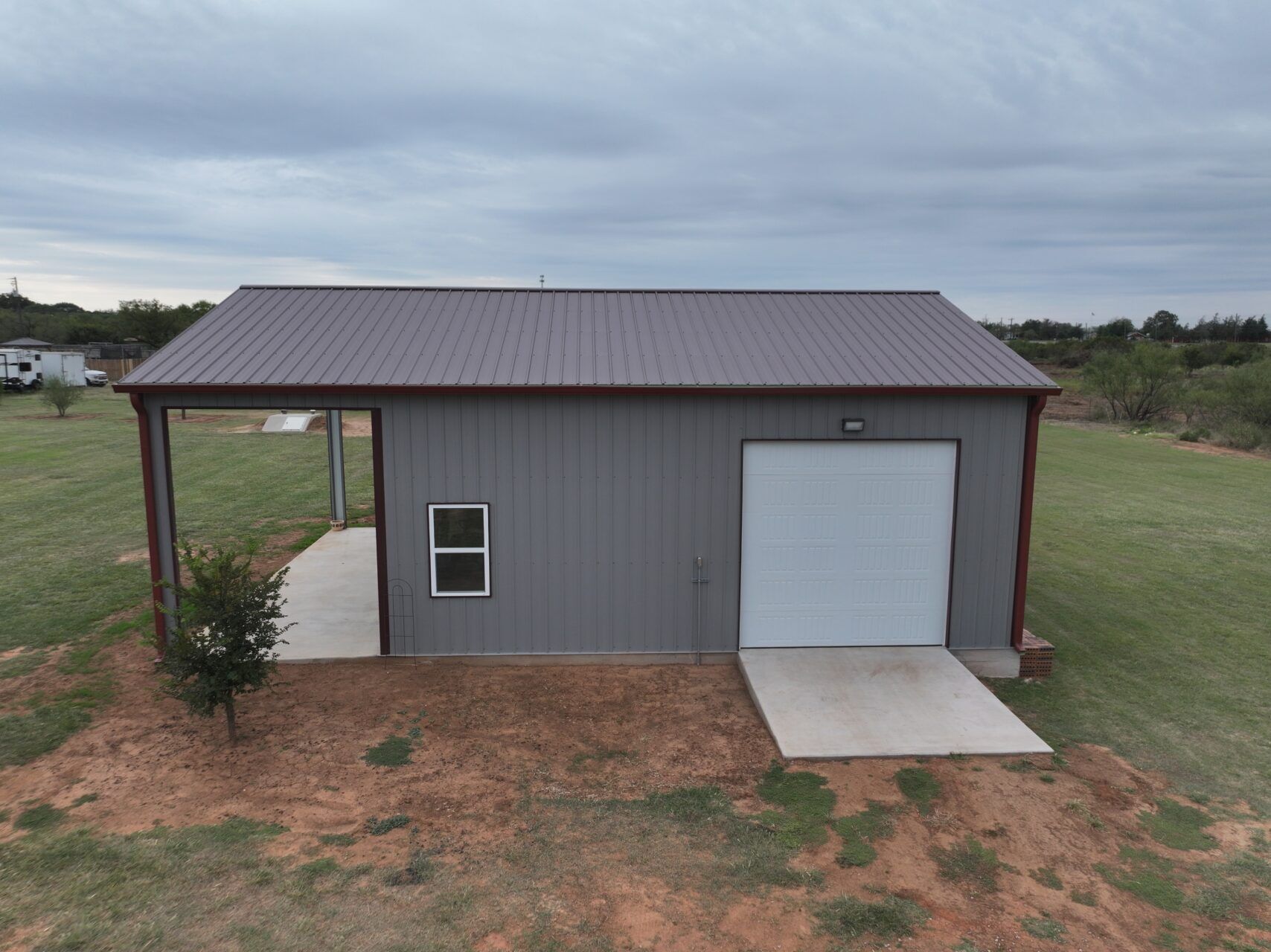 28x40 Metal Storage with Open Front Porch in Wichita Falls, TX. 28x40 Metal Storage with Open Front Porch in Wichita Falls, TX.