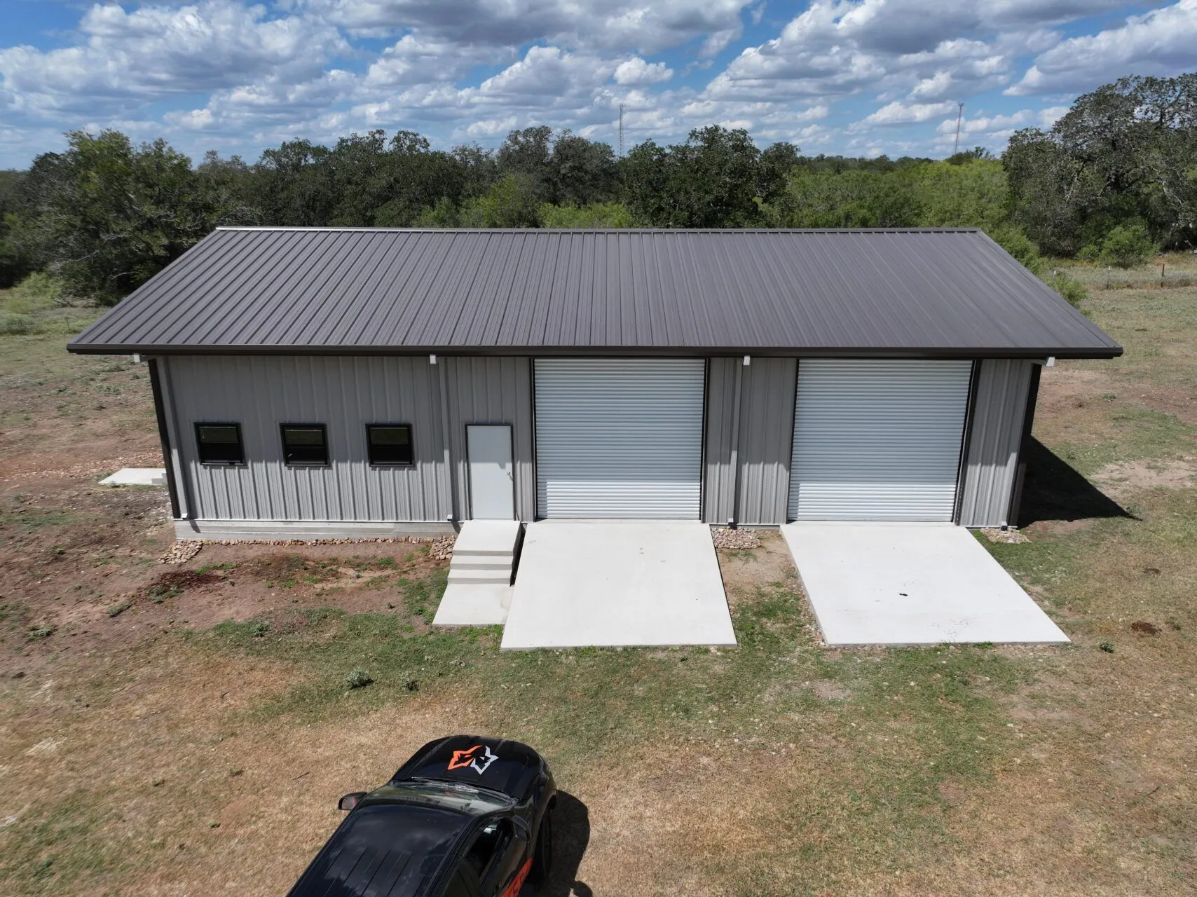 40x60 Weld Up Metal Storage with Concrete Stairs in Lockhart, TX. 40x60 Weld Up Metal Storage with Concrete Stairs in Lockhart, TX.
