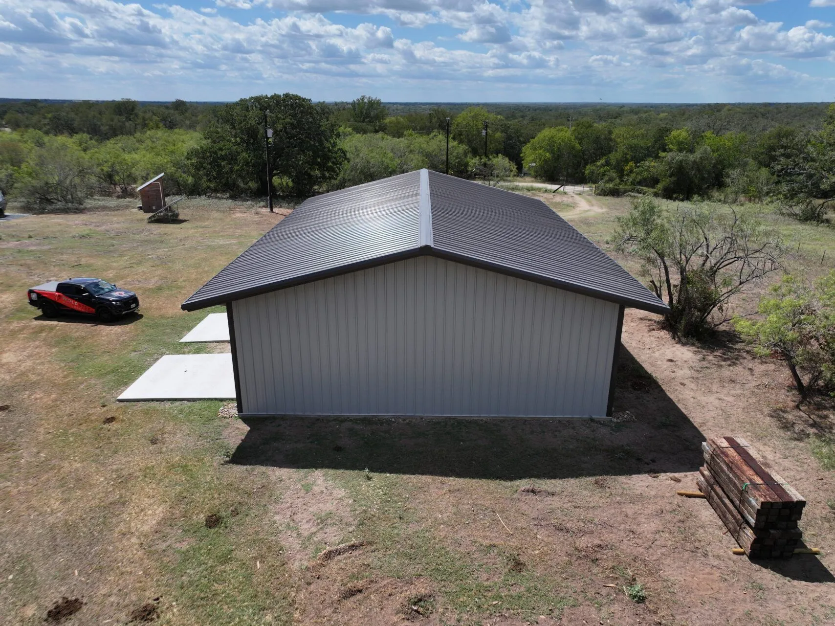 40x60 Weld Up Metal Storage with Concrete Stairs in Lockhart, TX. 40x60 Weld Up Metal Storage with Concrete Stairs in Lockhart, TX.