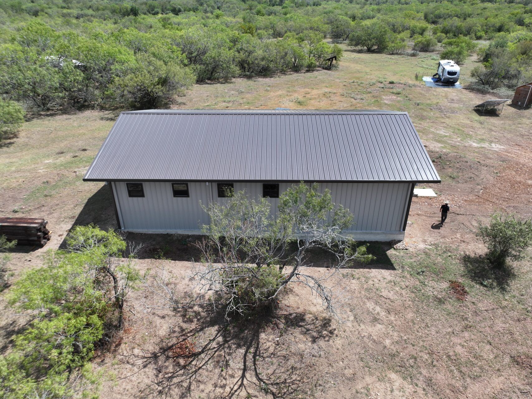 40x60 Weld Up Metal Storage with Concrete Stairs in Lockhart, TX. 40x60 Weld Up Metal Storage with Concrete Stairs in Lockhart, TX.