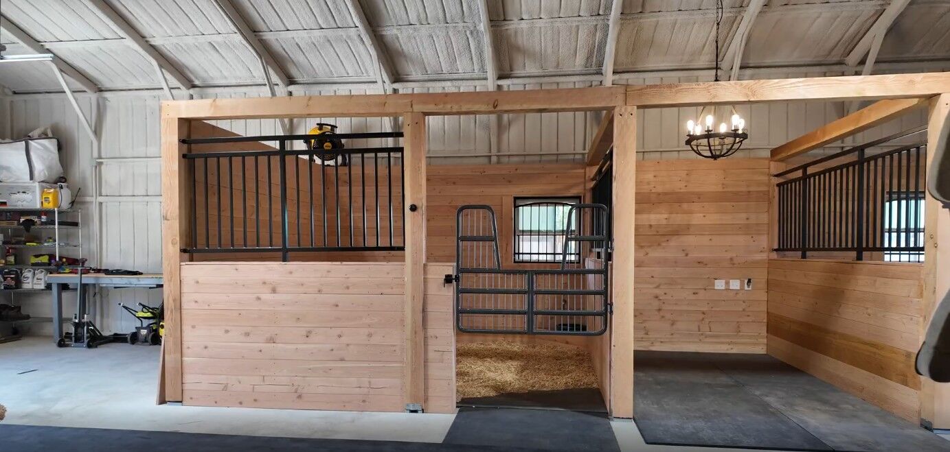 30x50 Custom Steel Horse Barn in Gordon, TX. 30x50 Custom Steel Horse Barn in Gordon, TX.