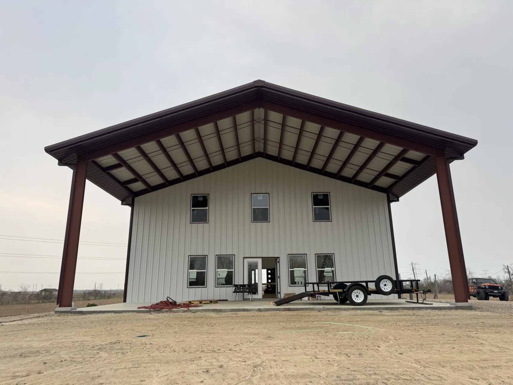 44x60 2 Story Barndominium Shell in Angleton, TX. 44x60 2 Story Barndominium Shell in Angleton, TX.