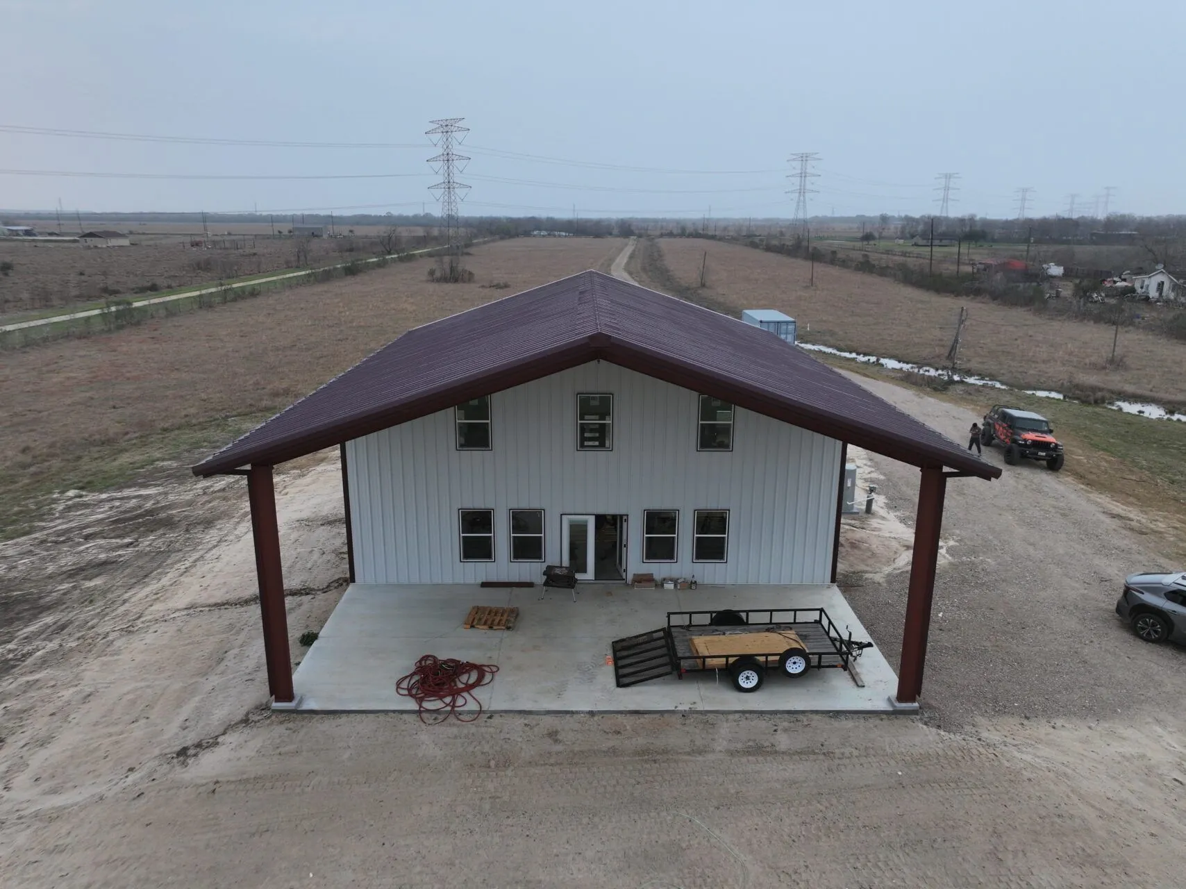 44x60 2 Story Barndominium Shell in Angleton, TX. 44x60 2 Story Barndominium Shell in Angleton, TX.