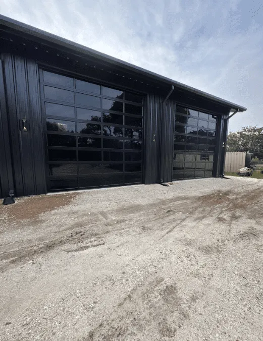 30x60 All Black Metal Storage in Boerne, TX. 30x60 All Black Metal Storage in Boerne, TX.