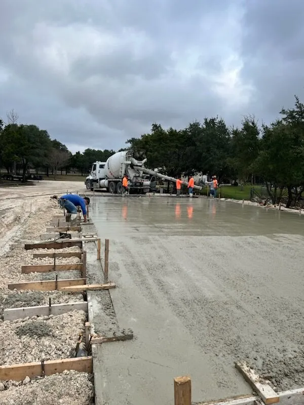 30x60 All Black Metal Storage with Concrete in Boerne, TX. 30x60 All Black Metal Storage with Concrete in Boerne, TX.