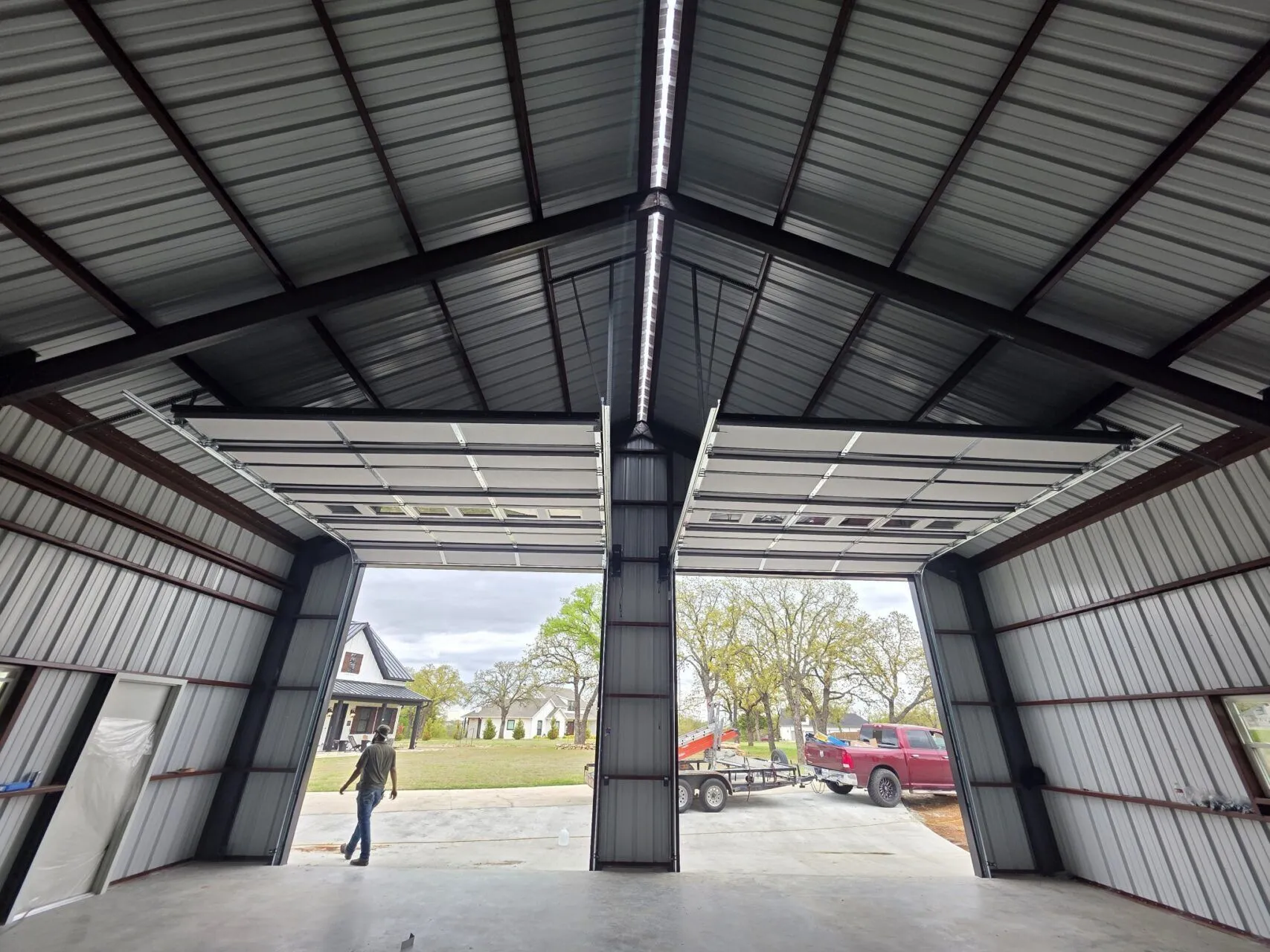 40x50 Weld Up Metal Garage in Weatherford, TX. 40x50 Weld Up Metal Garage in Weatherford, TX.