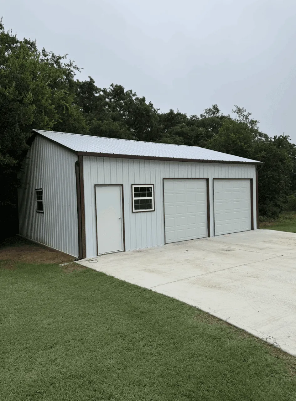 26x30 Metal Storage Building in Covington, TX. 26x30 Metal Storage Building in Covington, TX.