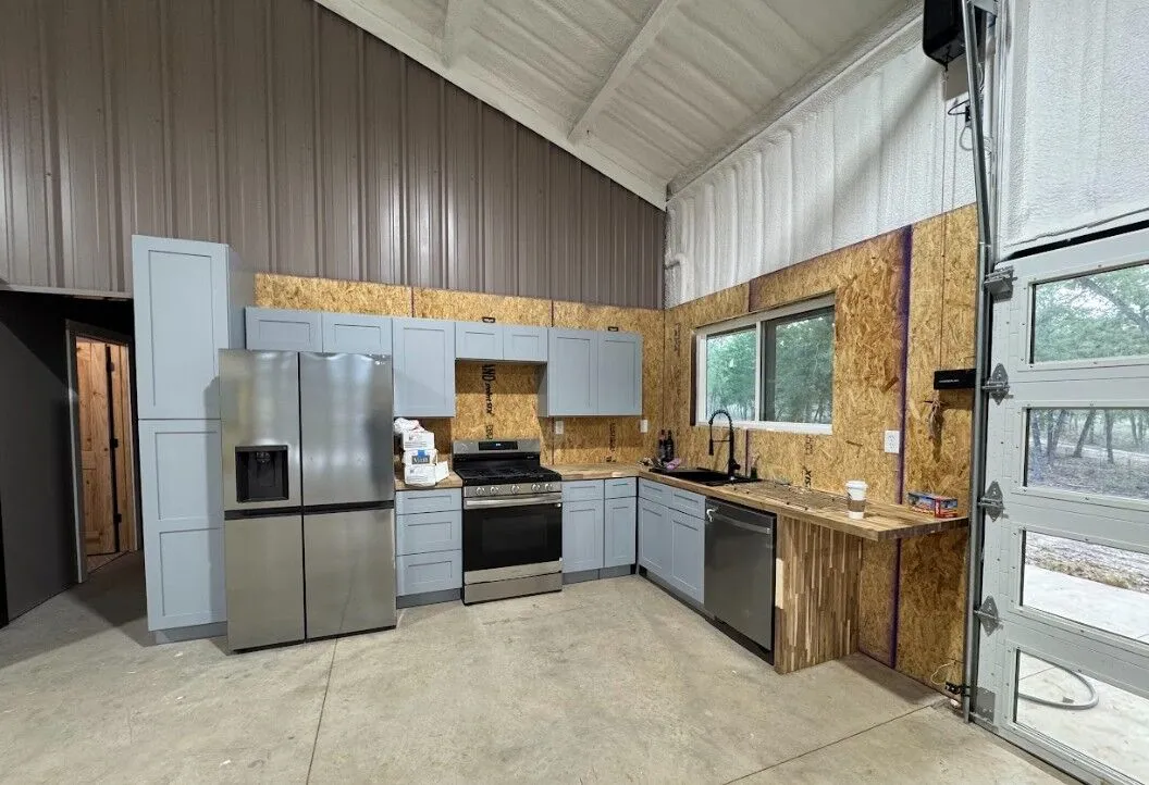 30x60 Fully Custom Red Iron Garage/Storage Building in Bastrop, TX. 30x60 Fully Custom Red Iron Garage/Storage Building in Bastrop, TX.