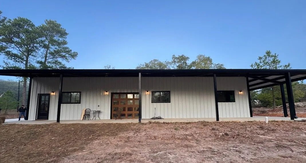 30x60 Fully Custom Red Iron Garage/Storage Building in Bastrop, TX. 30x60 Fully Custom Red Iron Garage/Storage Building in Bastrop, TX.