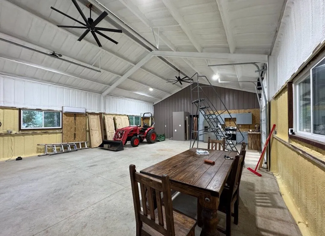 30x60 Fully Custom Red Iron Garage/Storage Building in Bastrop, TX. 30x60 Fully Custom Red Iron Garage/Storage Building in Bastrop, TX.