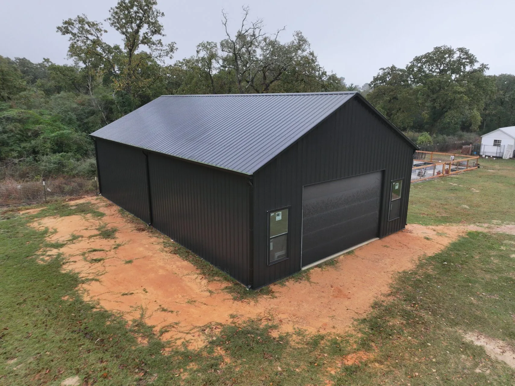 30x50 All Black Texas Man Cave Building in Flynn, TX. 30x50 All Black Texas Man Cave Building in Flynn, TX.