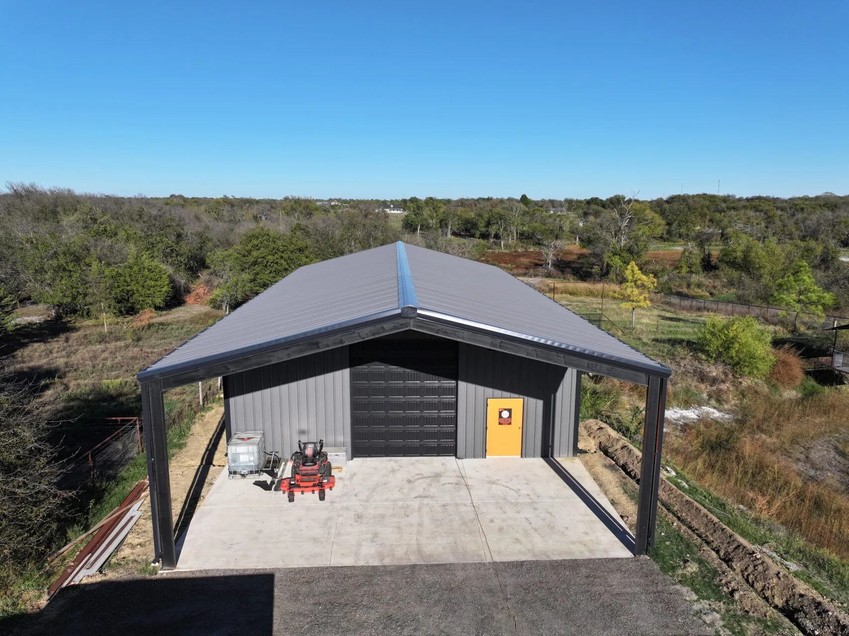 40x80 Red Iron Carport COMBO 40x80 Red Iron Carport COMBO