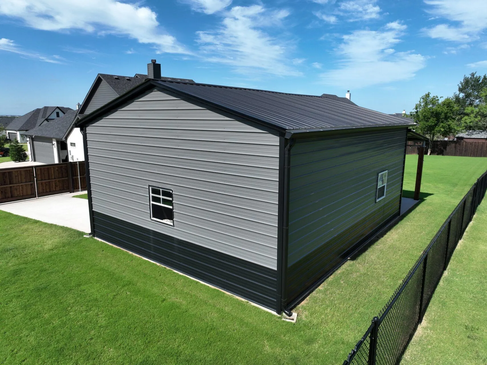 24x30 Custom Backyard Metal Building in Midlothian, TX 24x30 Custom Backyard Metal Building in Midlothian, TX