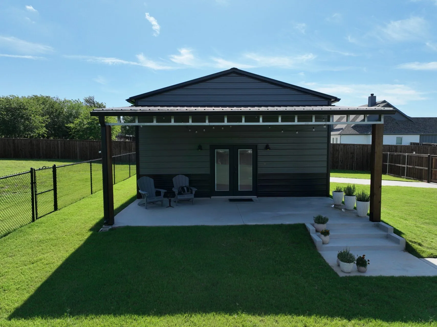 24x30 Custom Backyard Metal Building in Midlothian, TX 24x30 Custom Backyard Metal Building in Midlothian, TX
