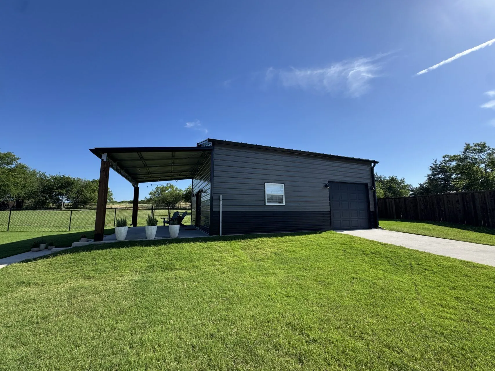 24x30 Custom Backyard Metal Building in Midlothian, TX24x30 Custom Backyard Metal Building in Midlothian, TX 24x30 Custom Backyard Metal Building in Midlothian, TX