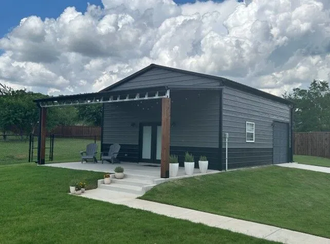 24x30 Custom Backyard Metal Building in Midlothian, TX 24x30 Custom Backyard Metal Building in Midlothian, TX