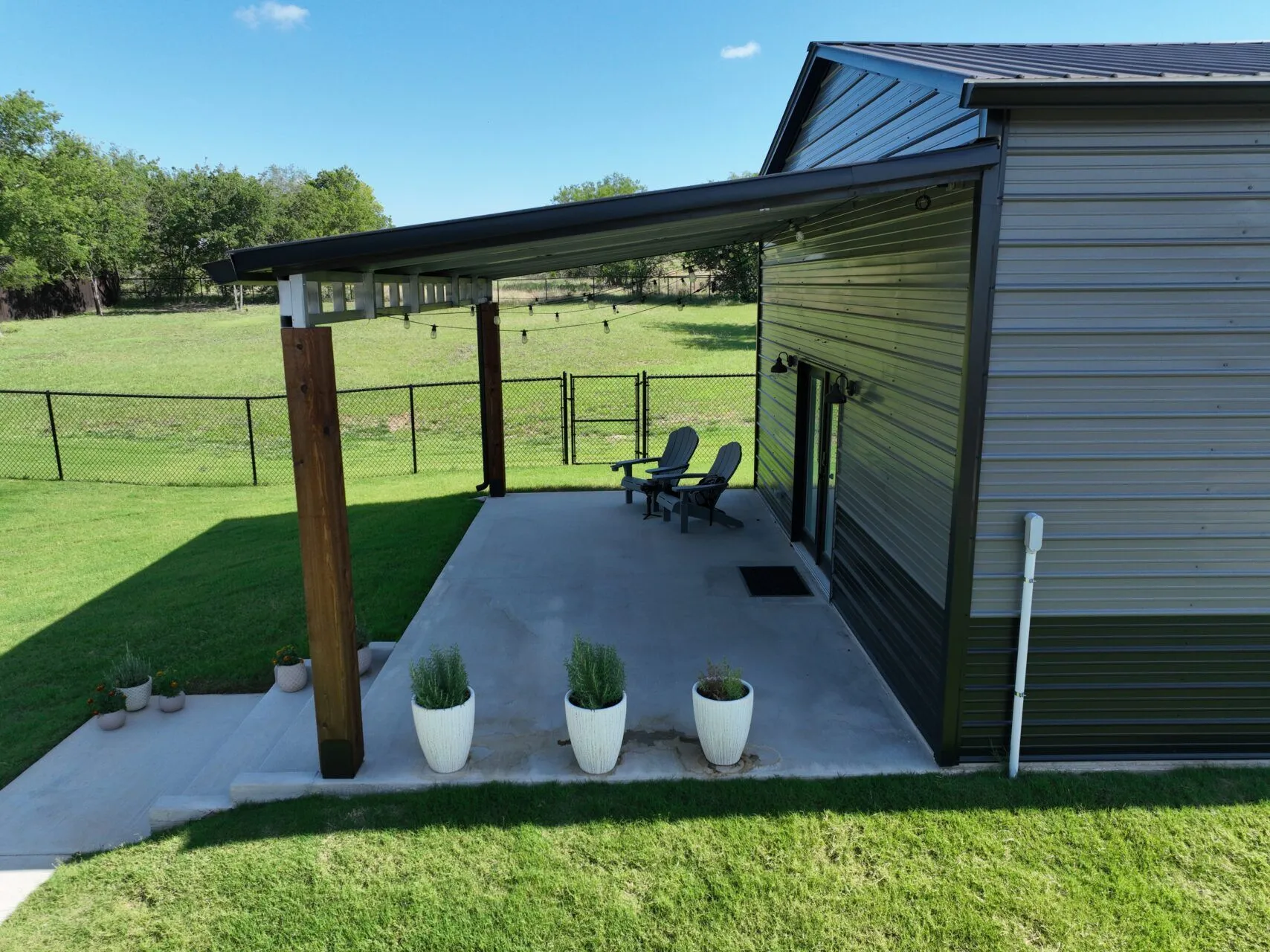 24x30 Custom Backyard Metal Building in Midlothian, TX 24x30 Custom Backyard Metal Building in Midlothian, TX