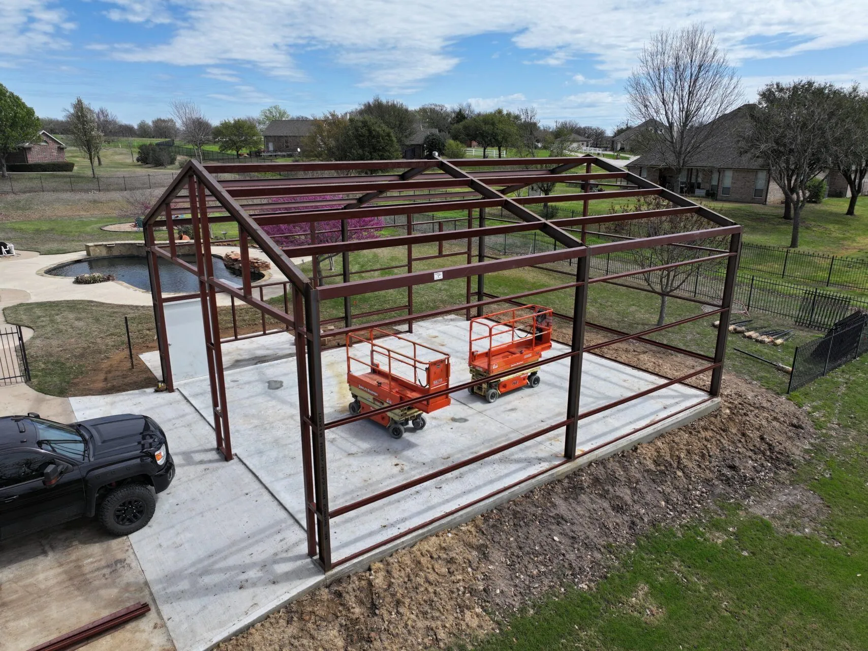 30x36 Weld Up Metal Building in Burleson, TX 30x36 Weld Up Metal Building