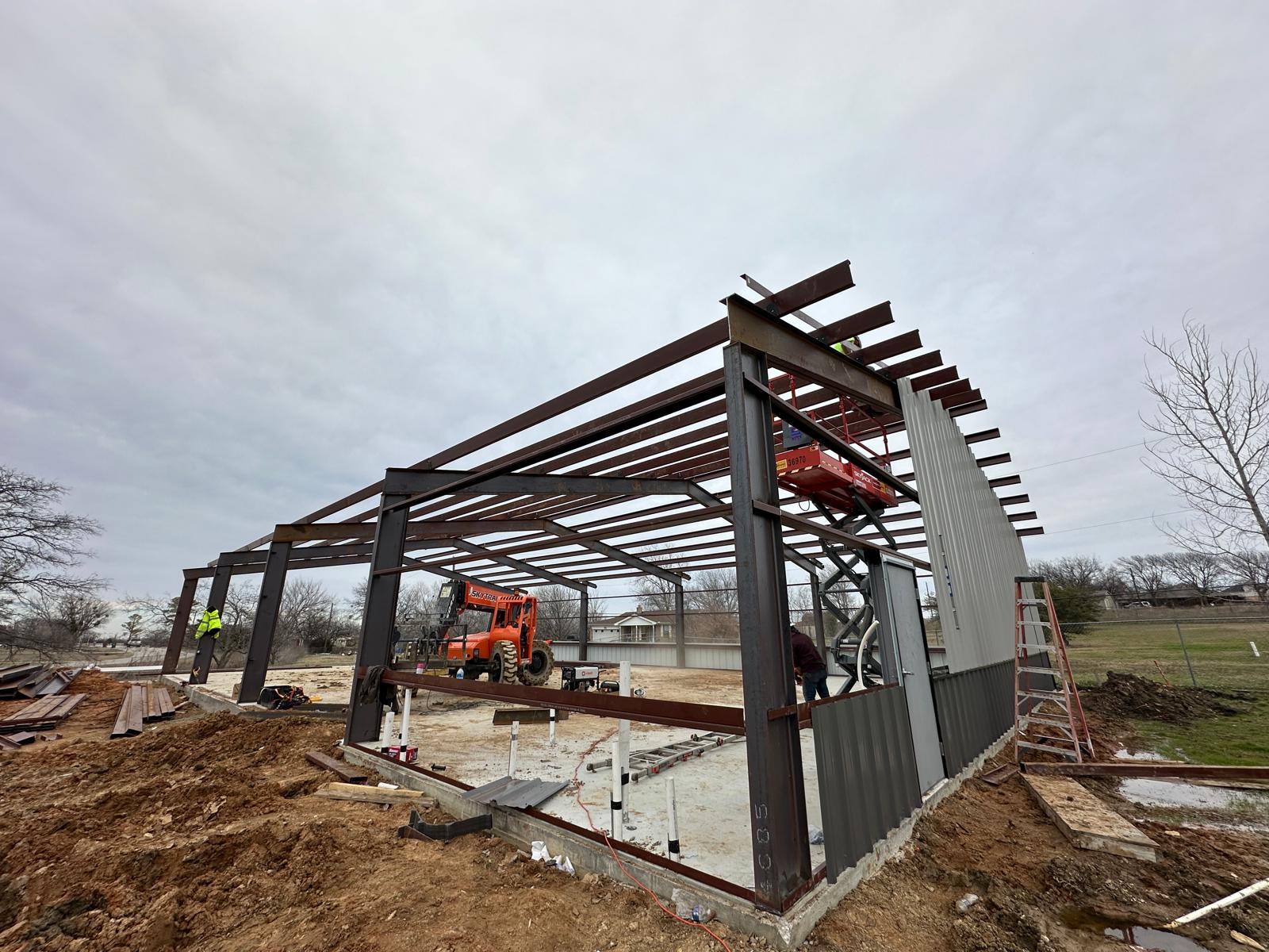 50×80 Weld Up Red Iron Steel Building 50×80 Weld Up Red Iron Steel Building