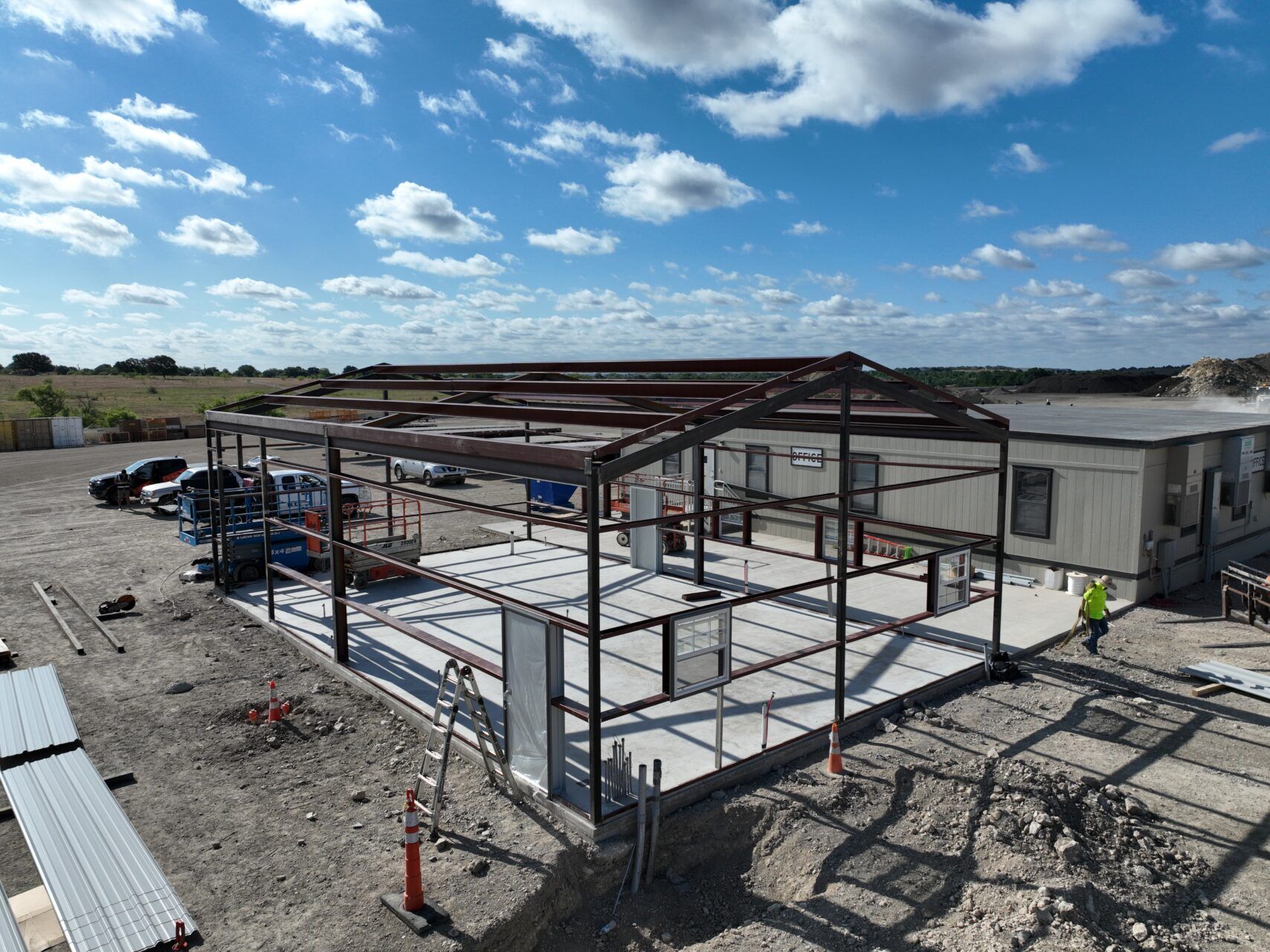 30x50 Engineered Weld Up Red Iron Building 30x50 Engineered Weld Up Red Iron Building