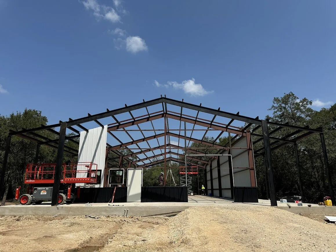 30x40 Custom Metal Building with Steel Balcony, Mezzanine and a Wraparound Porch. 30x40 Custom Metal Building with Steel Balcony, Mezzanine and a Wraparound Porch.