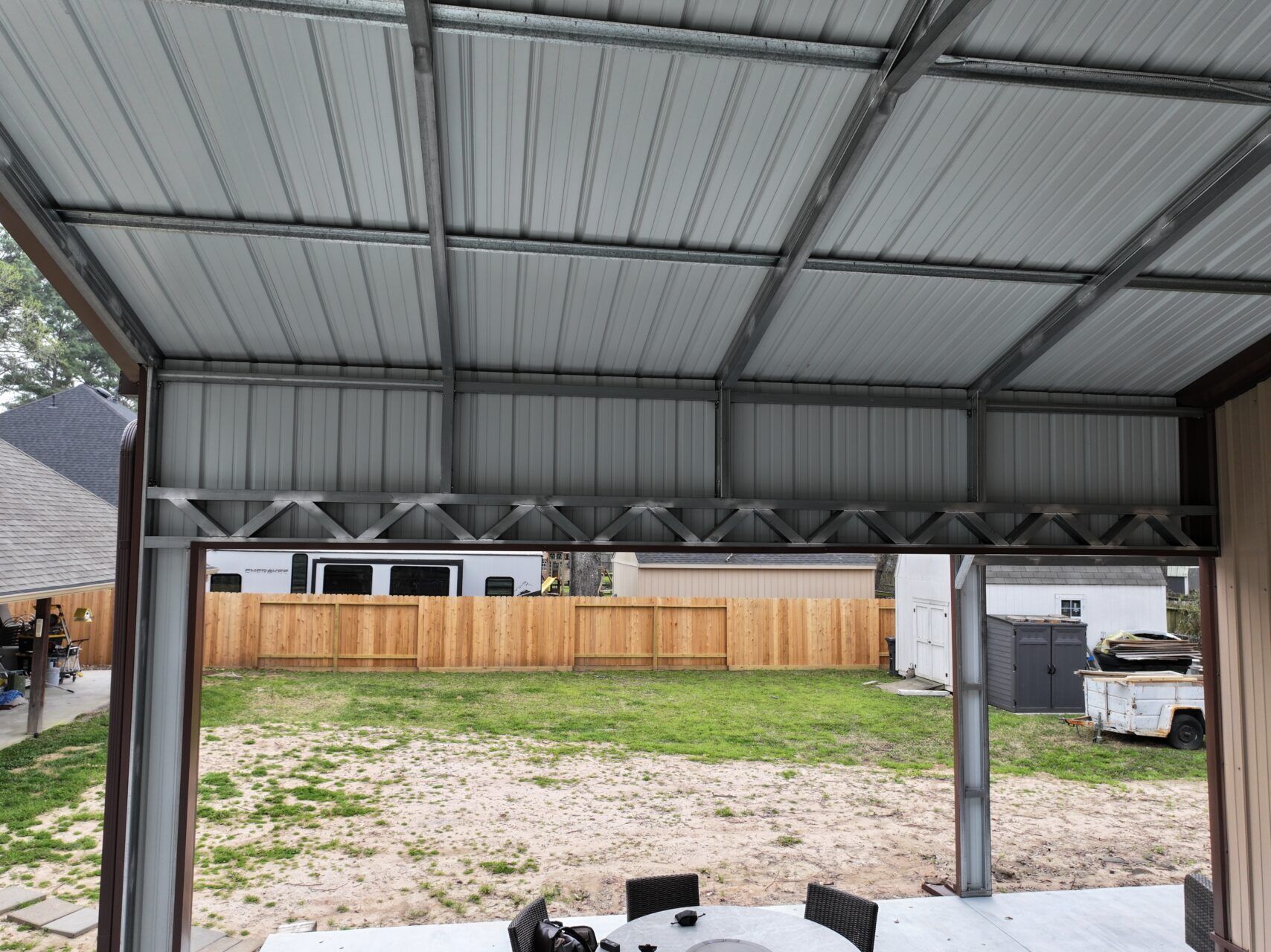30x40 Custom Steel Garage with Porch in Magnolia, TX. 30x40 Custom Steel Garage with Porch in Magnolia, TX.