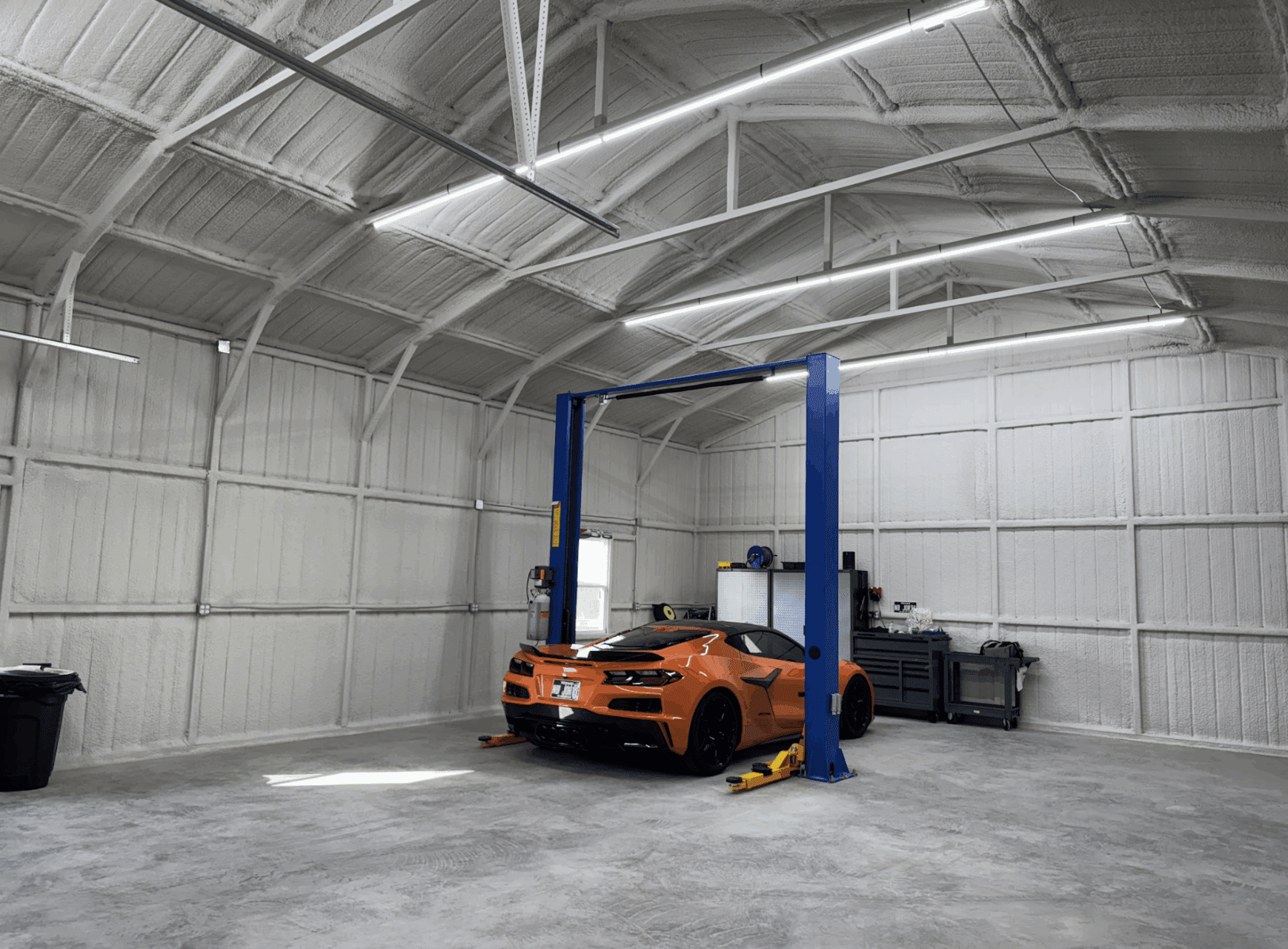 30x40 Tubular Detached Metal Garage with Closed Lean-to in Waxahachie, TX. 30x40 Tubular Detached Metal Garage with Closed Lean-to in Waxahachie, TX.