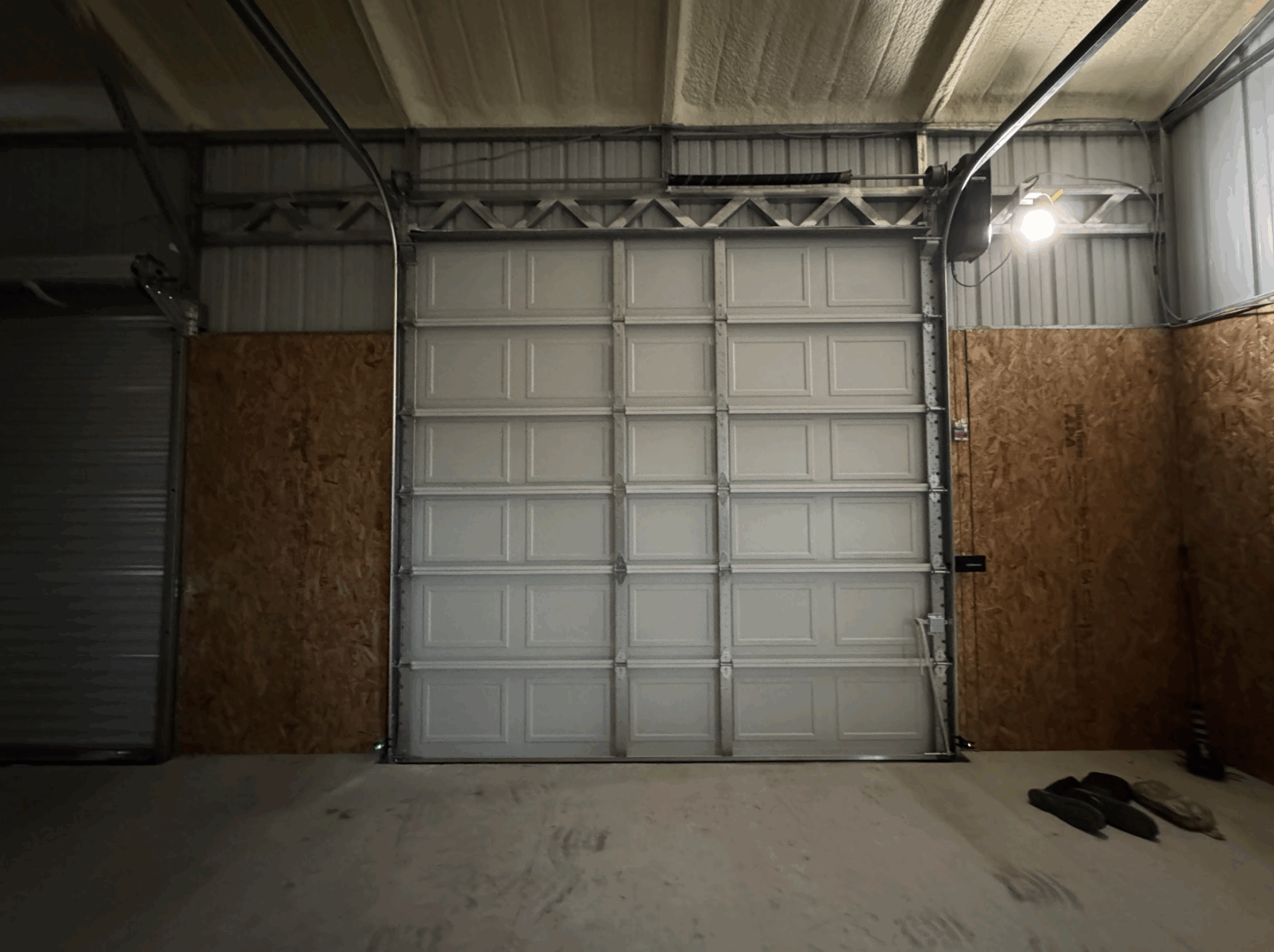 30x70 Texas White Metal Garage in Kaufman, TX. 30x70 Texas White Metal Garage in Kaufman, TX.