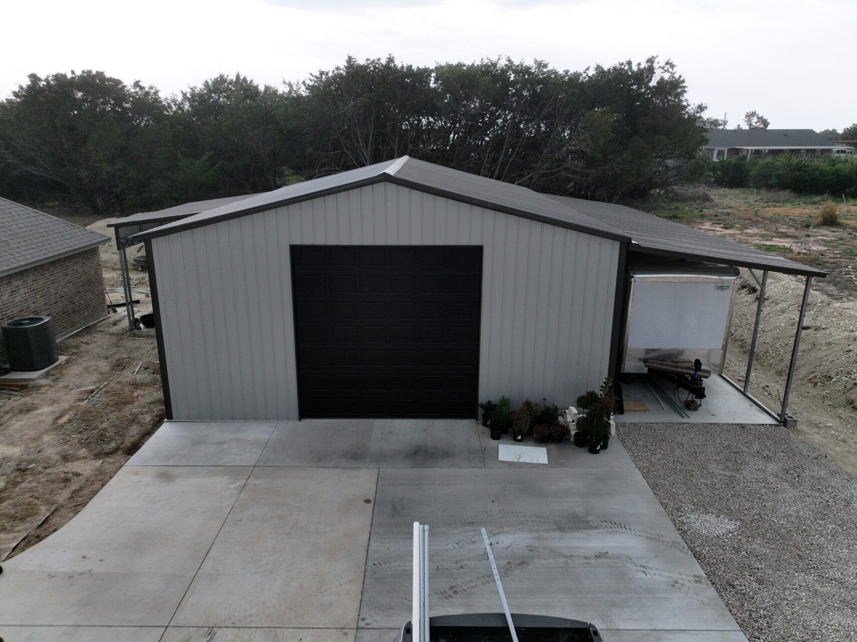 30x40 Custom Detached Race Car Shop in Hudson Oaks, TX. 30x40 Custom Detached Race Car Shop in Hudson Oaks, TX.