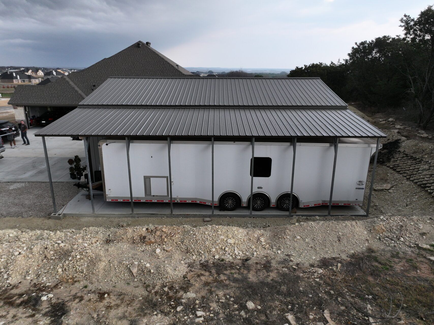 30x40 Custom Detached Race Car Shop in Hudson Oaks, TX. 30x40 Custom Detached Race Car Shop in Hudson Oaks, TX.