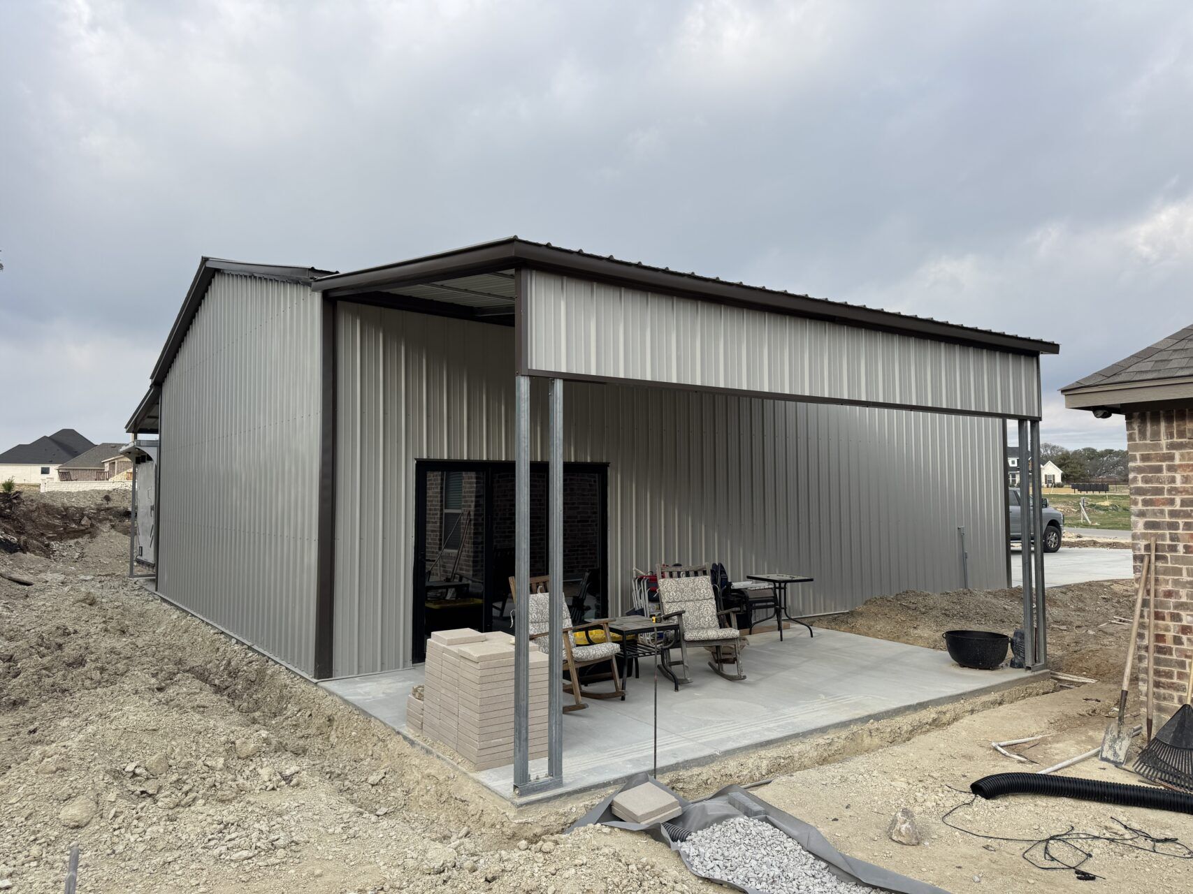 30x40 Custom Detached Race Car Shop in Hudson Oaks, TX. 30x40 Custom Detached Race Car Shop in Hudson Oaks, TX.