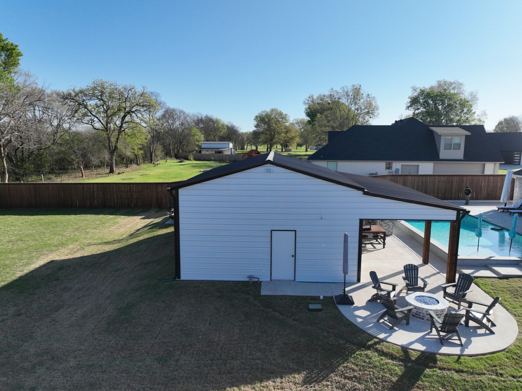 24x34 Poolside Metal Shop Storage in Flint, TX. 24x34 Poolside Metal Shop Storage in Flint, TX.