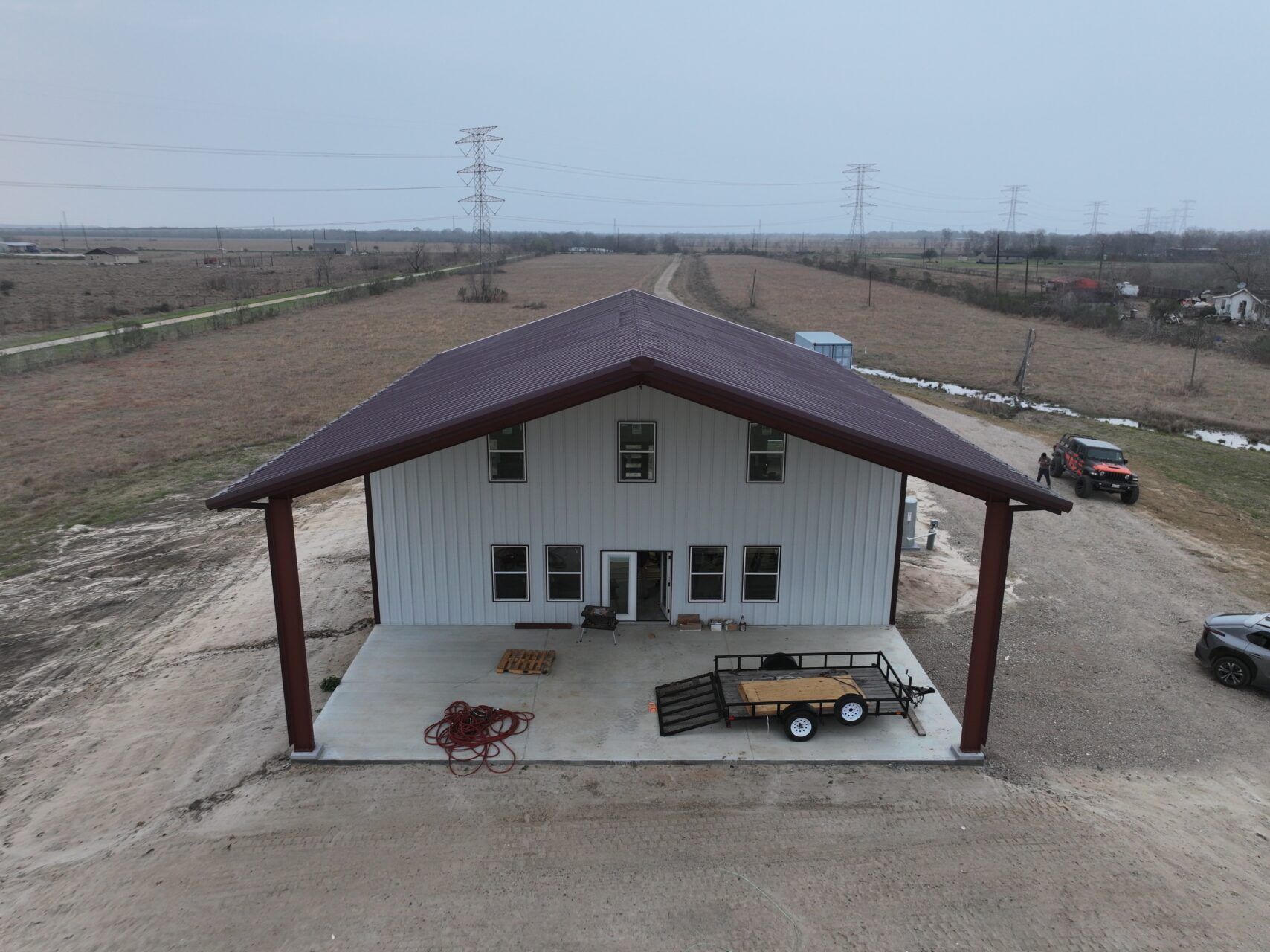 44x60 2 Story Barndominium Shell in Angleton, TX. 44x60 2 Story Barndominium Shell in Angleton, TX.