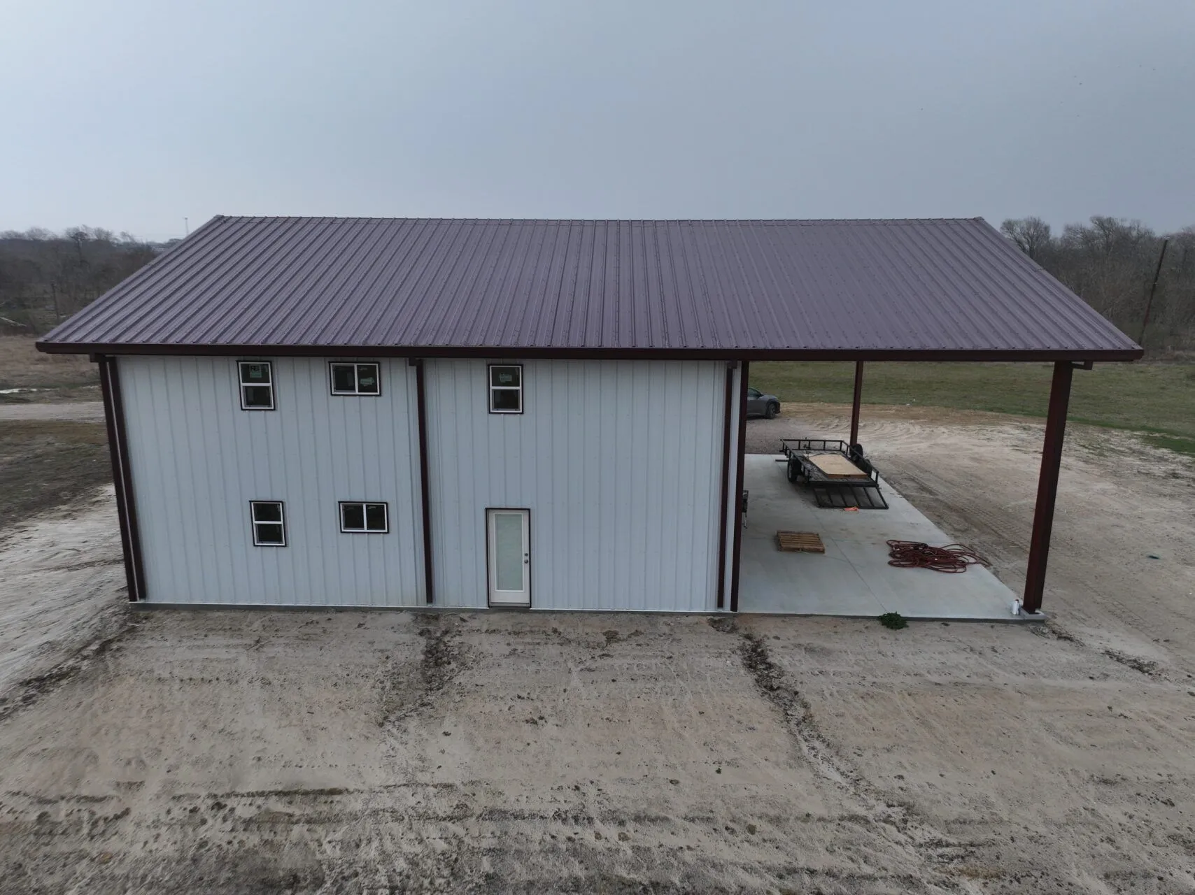 44x60 2 Story Barndominium Shell in Angleton, TX. 44x60 2 Story Barndominium Shell in Angleton, TX.