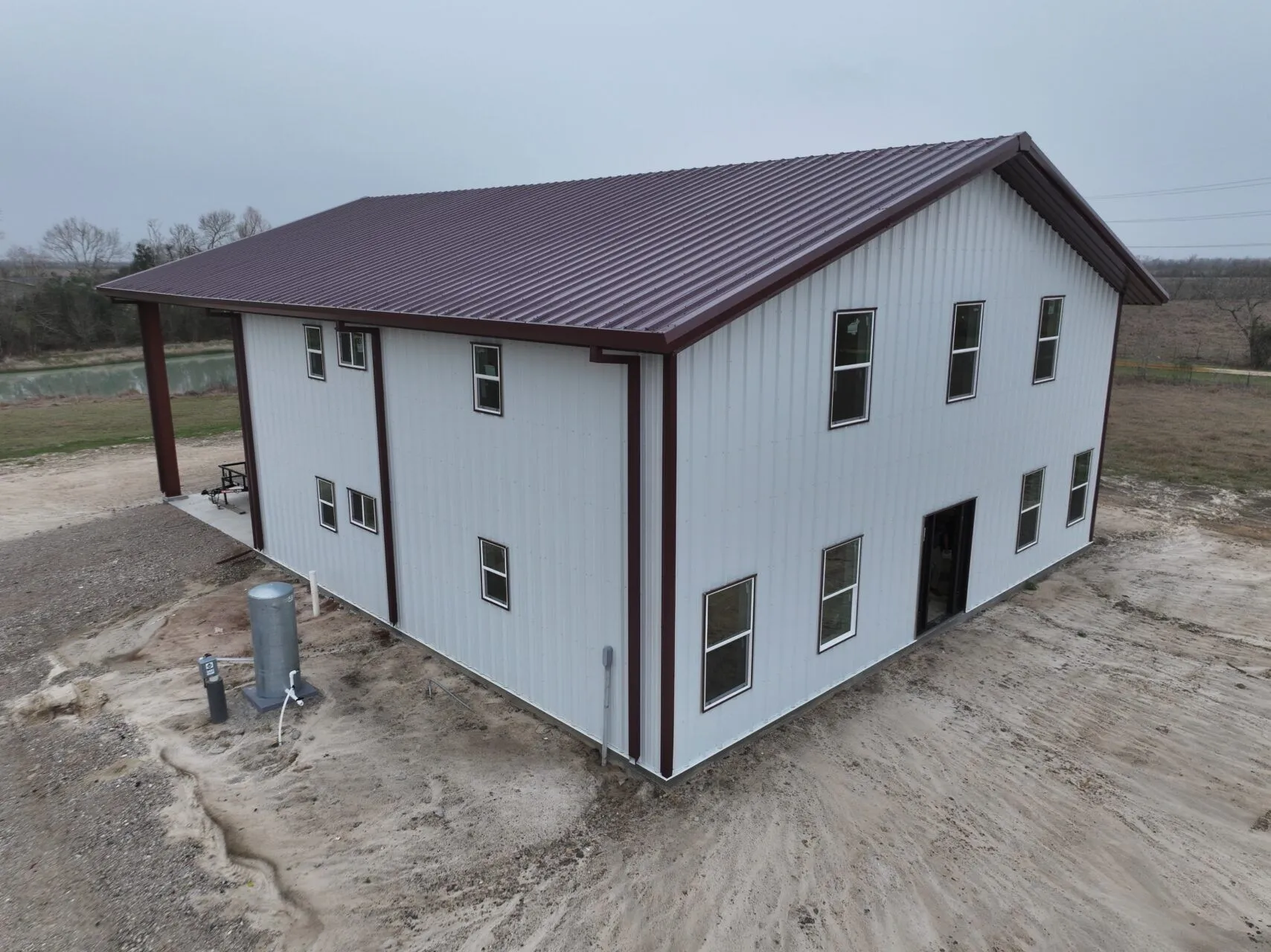 44x60 2 Story Barndominium Shell in Angleton, TX. 44x60 2 Story Barndominium Shell in Angleton, TX.