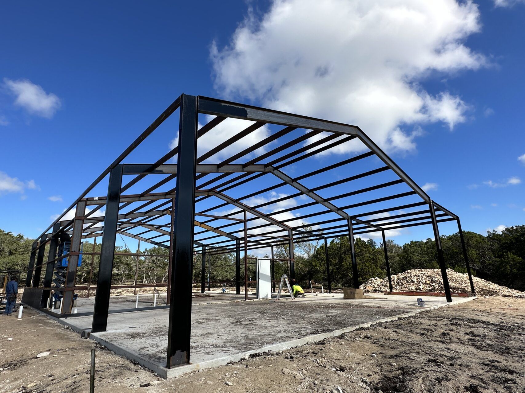 40x80 Full I-Beam Red Iron Metal Building