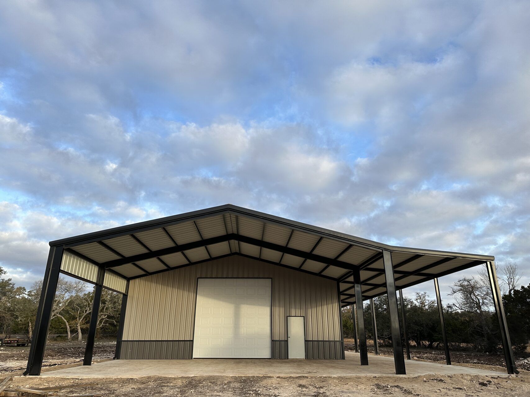 40x80 Full I-Beam Red Iron Metal Building