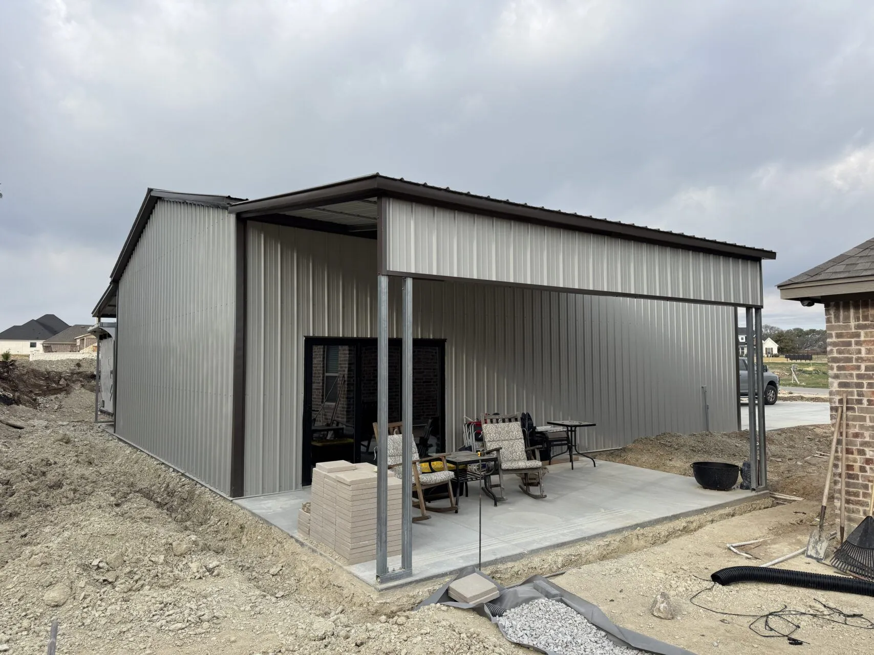 30x40 Custom Detached Race Car Shop in Hudson Oaks, TX. 30x40 Custom Detached Race Car Shop in Hudson Oaks, TX.