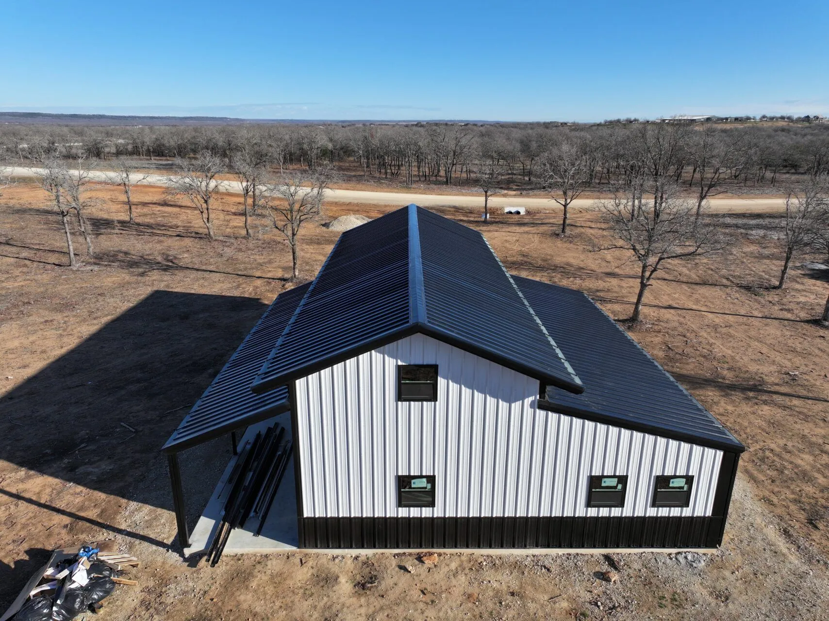 20 x 60 Weld Up Metal Barn in Texas 20 x 60 Weld Up Metal Barn in Texas