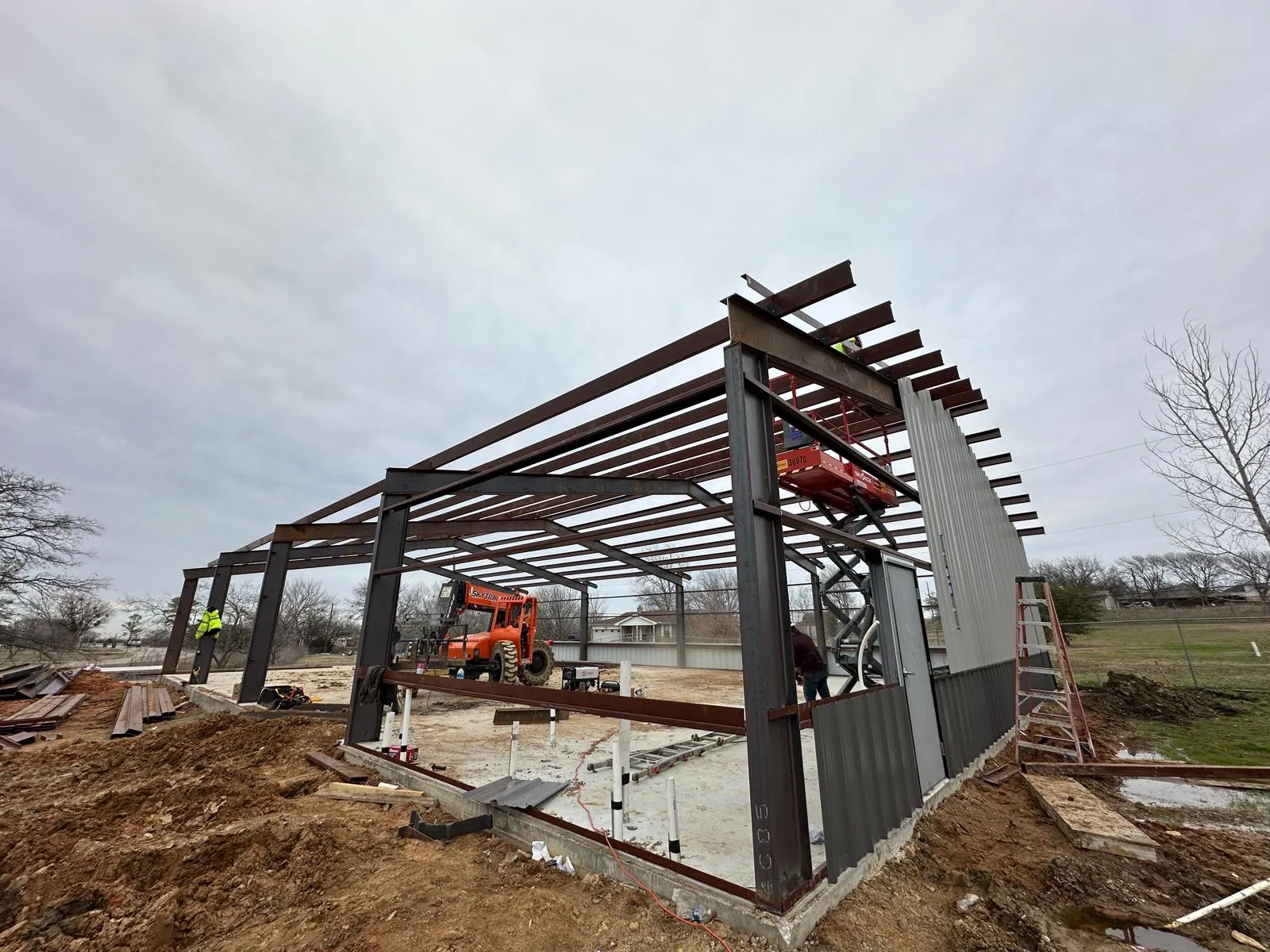 50×80 Weld Up Red Iron Steel Building 50×80 Weld Up Red Iron Steel Building