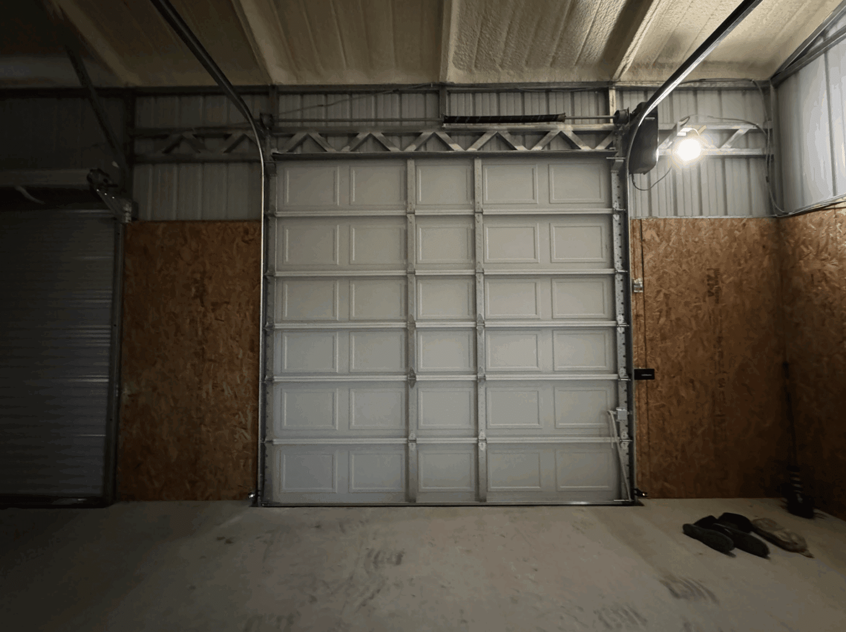 30x70 Texas White Metal Garage in Kaufman, TX. 30x70 Texas White Metal Garage in Kaufman, TX.