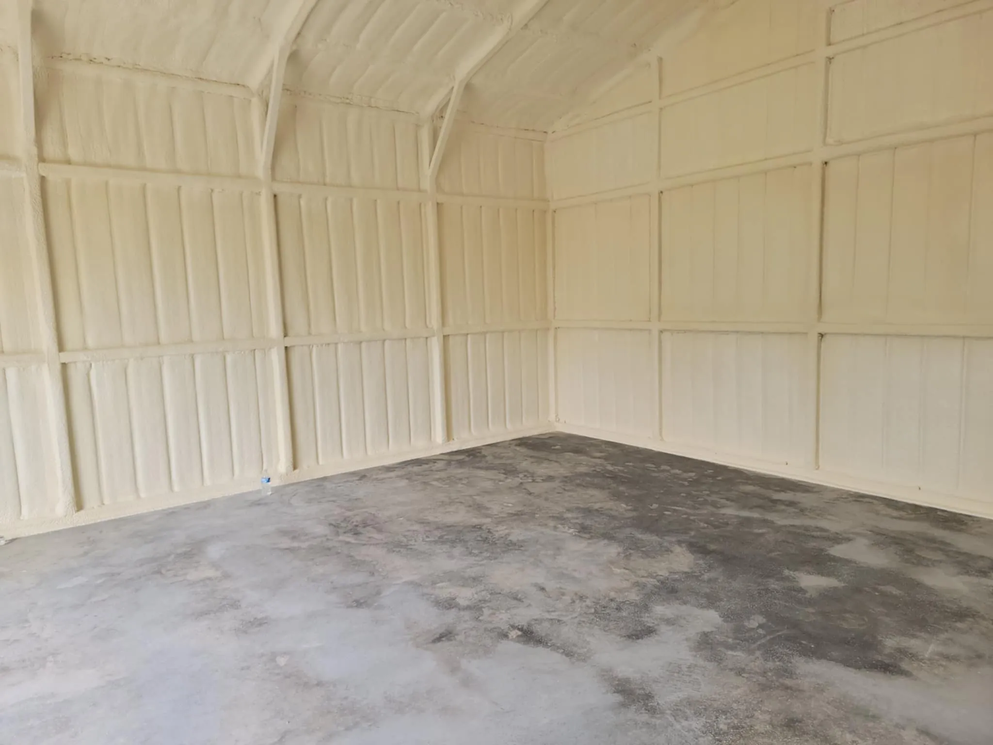 24x25 Black and Grey Tubular Metal Building in Godley, TX. 24x25 Black and Grey Tubular Metal Building in Godley, TX.