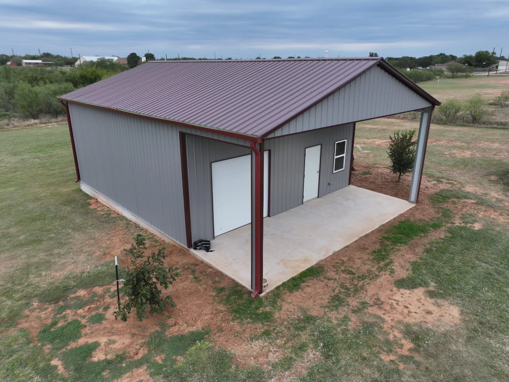 28x40 Metal Storage with Open Front Porch in Wichita Falls, TX. 28x40 Metal Storage with Open Front Porch in Wichita Falls, TX.