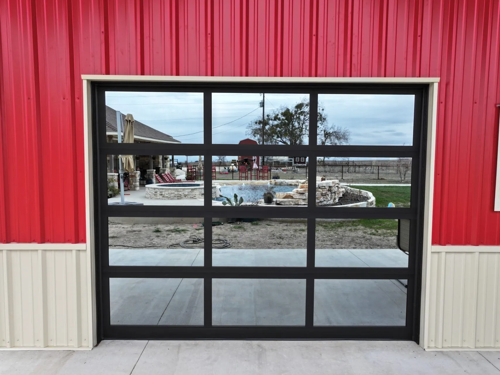 30x50 Ultimate Red Iron Hobby Barn in Salado, TX. 30x50 Ultimate Red Iron Hobby Barn in Salado, TX.