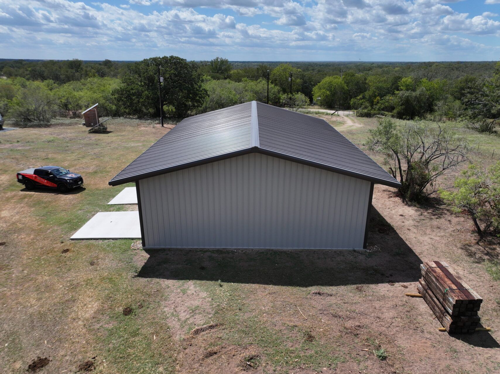 40x60 Weld Up Metal Storage with Concrete Stairs in Lockhart, TX. 40x60 Weld Up Metal Storage with Concrete Stairs in Lockhart, TX.