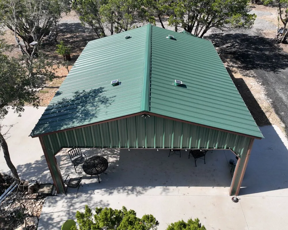 24x30 Metal Garage Cabin in Blum, Texas 24x30 Metal Garage Cabin in Blum, Texas